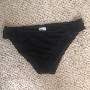 Small black bikini bottoms.